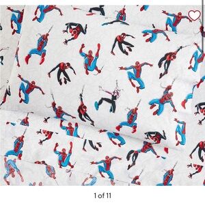 Pottery Barn x Marvel Kids Glow-In-The-Dark Spider-Man Bedding Sheets